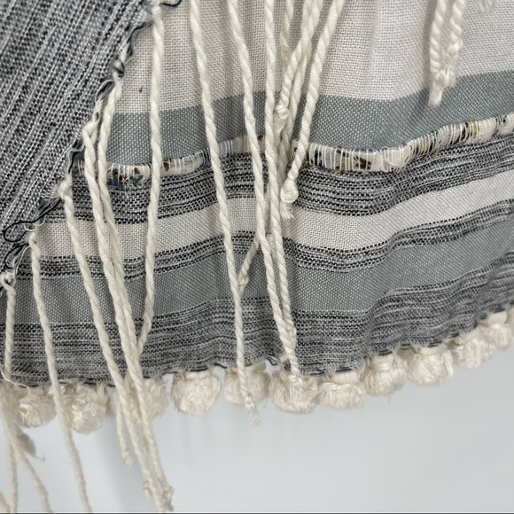 Anthropologie Laura Siegel Striped Pom Fringe Tank Tunic Top - Picture 5 of 14